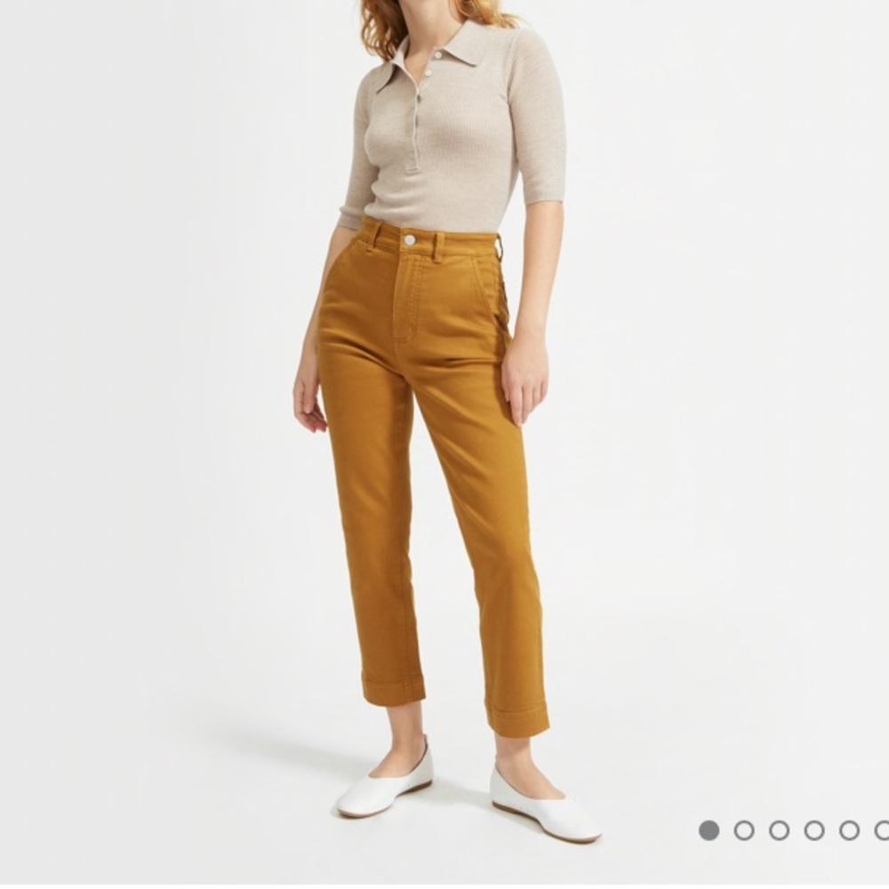 Everlane Slim Leg Crop Pant Brass Size 6